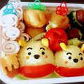 more♡'s cooksnap of when they made キャラ弁おかず☆プーさんのハニーポット.