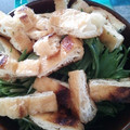 かぴーな's cooksnap of when they made 水菜の煮浸しこんがり油揚げ添え.