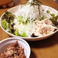 しふぉんふあふあ's cooksnap of when they made 夏＊肉味噌サラダうどん.