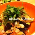 uilanikcn's cooksnap of when they made 茄子・干物　薬味とポン酢で～さっぱり～.