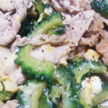 chobirio's cooksnap of when they made ゴーヤと挽肉の卵とじ炒め.