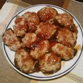 ひれまま's cooksnap of when they made なすひき肉詰めの甘辛あんかけ.