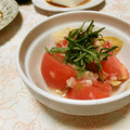 快くん's cooksnap of when they made トマトとおろし大根の金山寺味噌和え.