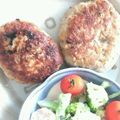 まゆたいせい's cooksnap of when they made やわらかい☆ふっくらハンバーグ温野菜添え.