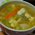 クックLS9WN0☆'s cooksnap of when they made 春キャベツと卵のふわふわ春色スープ♪.