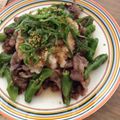Tebow's cooksnap of when they made 旦那も絶賛！さっぱり簡単牛肉しし唐ポン酢.