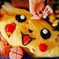 蓮虎mama's cooksnap of when they made キャラ弁✴︎ピカチュウオムライス.