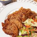 LuchaLibre's cooksnap of when they made ボリューム満点☆豚の生姜焼き.