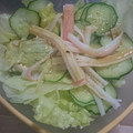 なおつん0802's cooksnap of when they made きゅうりとレタスとカニカマのサラダ.