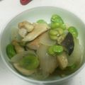 しいたけきのこ's cooksnap of when they made 鶏ムネ肉とそら豆の塩炒め.