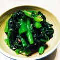 emumihq's cooksnap of when they made ツルムラサキのおかか胡麻和え★.