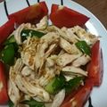tomon102's cooksnap of when they made 簡単お手軽♪鶏胸肉とキュウリのサラダ.