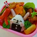 アップルチャペコ's cooksnap of when they made 幼稚園 お弁当 キャラ弁♡うさぎ３.