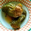 memepiko's cooksnap of when they made ピーマンの肉詰め　麺つゆ煮.