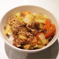 ☆まめ太の台所☆'s cooksnap of when they made 白菜と豚肉のトロトロ丼　カレー風味.