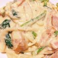 CooTa☆じゃふぁ's cooksnap of when they made 一人簡単ランチ☆カルボナーラうどん.