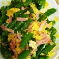 Booruru's cooksnap of when they made お弁当に☆スナップエンドウの卵とじ.