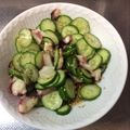 純子さんの旦那's cooksnap of when they made きゅうりとたこの酢の物.