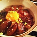 koko♡kachu's cooksnap of when they made ハマチの漬け丼とハマチの竜田揚げ定食.