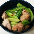 Makko327's cooksnap of when they made 鶏肉と胡瓜のシャキシャキ炒め.