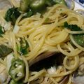 Tomchon's cooksnap of when they made ♪アサリとオクラのパスタ♪.
