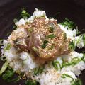 ペリドット★'s cooksnap of when they made 我が家の♡お刺身の味噌漬け丼.