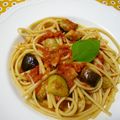 ruruyun's cooksnap of when they made 茄子とトマトのパスタ♪.