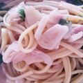 40310's cooksnap of when they made 一人暮らしのランチ簡単大葉とツナのパスタ.