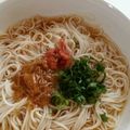 ♡ゆづき♡'s cooksnap of when they made 大葉と梅干しとなめ茸でさっぱりそうめん.