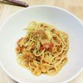 LEAG's cooksnap of when they made アマトリチアーナ（スパゲッティで）.