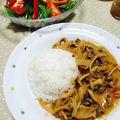 ♪ひつじ's cooksnap of when they made ♥簡単☆フライパンでビーフストロガノフ♥.