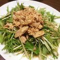 ayaakari's cooksnap of when they made 水菜とツナの乗せるだけサラダ.