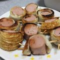 ぃなば's cooksnap of when they made Oお弁当（魚肉ソーセージの竹輪巻き焼き）.