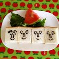 komutatata's cooksnap of when they made 簡単！キャラ弁当☆しょくぱんまんサンド☆.