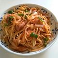しょこママちゃん's cooksnap of when they made ナポリタンスパゲッティー♪♪甘め♪.