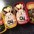 kumoyou's cooksnap of when they made キャラ弁☆ウサビッチ☆キャラおかず♪.