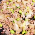 ひつじ333's cooksnap of when they made 醤油バターのひき肉丼.