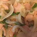 meym1128's cooksnap of when they made 新玉ねぎとスナップえんどうコンソメ炒め.