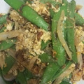 ASシュガー's cooksnap of when they made 絹さやと新玉ねぎの卵とじ.