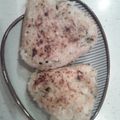 ののたんワンコ's cooksnap of when they made ごま味噌大葉の焼きおにぎり☆.