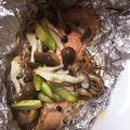 ROBEMARU's cooksnap of when they made 鮭とキノコ野菜のホイル焼き♪.