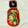 りおん、えれんママ's cooksnap of when they made キャラ弁♡かえるキティ＆ミミィ♬梅雨に.