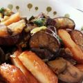 ココニコル's cooksnap of when they made なすと さつま揚げ ピリ辛炒め.