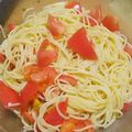 単刀直入's cooksnap of when they made トマトのシンプル冷製パスタ☆.