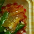 ma___111's cooksnap of when they made 絹さやとハムのケチャップ炒め.