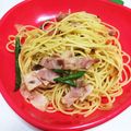 ★みーちゃんママ★'s cooksnap of when they made ＊冷蔵庫にあるもので＊簡単ペペロンチーノ.