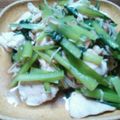 蒟蒻バタコ's cooksnap of when they made 減塩！鶏胸肉と小松菜の生姜アーモンド炒め.
