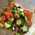 ひびみん's cooksnap of when they made トマトときゅうりと塩昆布のサラダ～梅ドレ.