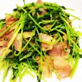 kaozi's cooksnap of when they made 野菜嫌いにおすすめできる豆苗炒め.