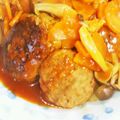 そらと月's cooksnap of when they made 簡単煮込みハンバーグ.